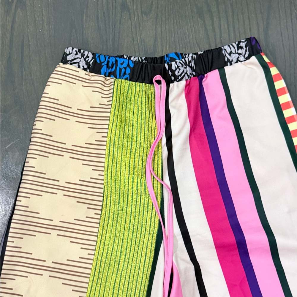 Women’s Multicolor Striped Wide-Leg Casual Pants - Picture 5 of 7